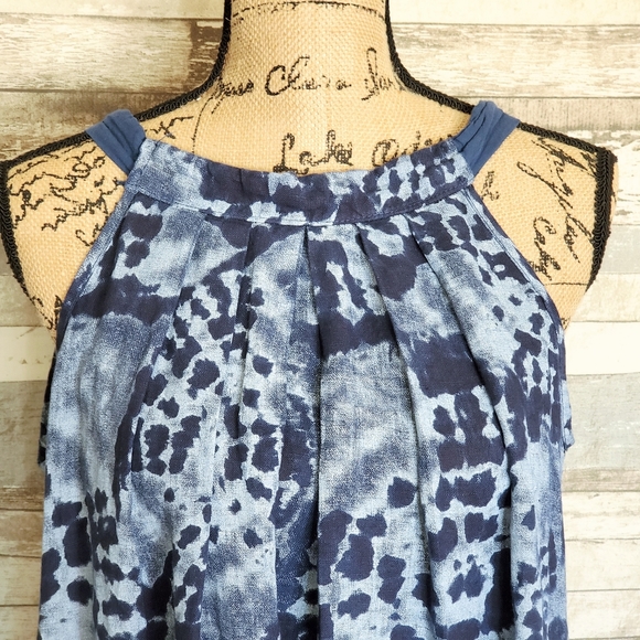 BELLAMBRA Women's Linen Halter Dress Blue Medium - Picture 7 of 15